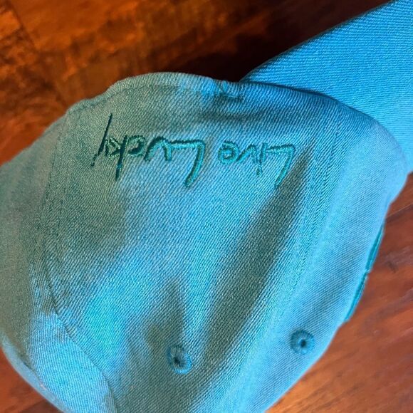 Black clover Turquoise Blue Golf Hat Adjustable - Picture 8 of 10